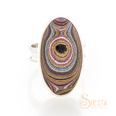 Siesta Sterling Silver Corvette Paint Ring Size 9