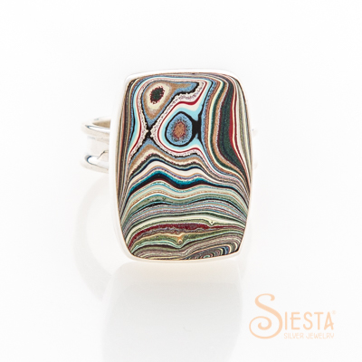 Siesta Sterling Silver Ford Rouge Plant Paint Over Spray Ring Size 8