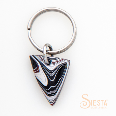 Fordite Detroit Agate Key Chain