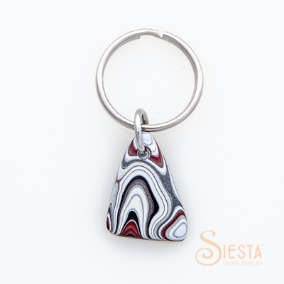 Fordite Detroit Agate Key Chain
