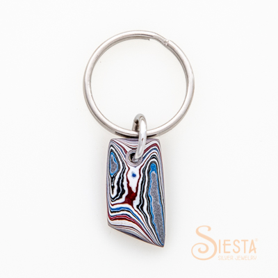 Fordite Detroit Agate Key Chain