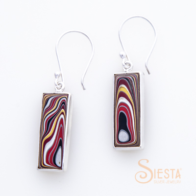 Siesta Silver Corvette Paint Earrings on Hook