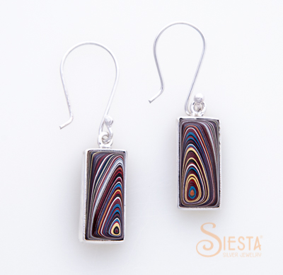 Siesta Silver Corvette Paint Earrings on Hook