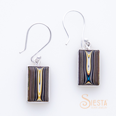 Siesta Silver Corvette Paint Earrings on Hook