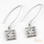 Sterling Silver Mini Friendship Star Earrings on Long Wire
