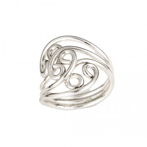 Siesta Silver Jewelry Triple Flower Ring R7159
