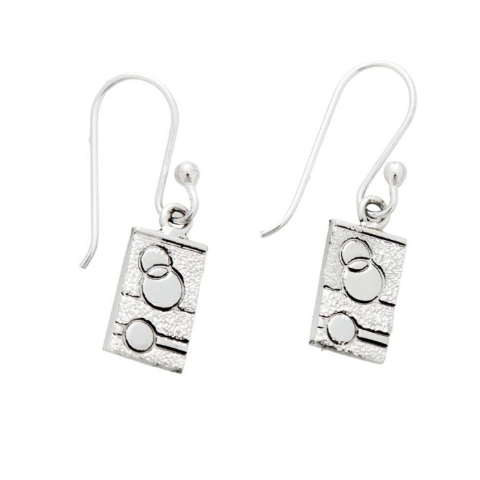 Sexy Hexie Quilt Jewelry Hook Earrings in sterling silver Siesta Silver Jewelry