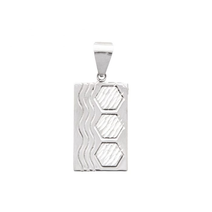 Sexy Hexie Quilt Jewelry Large Pendant in sterling silver Siesta Silver Jewelry