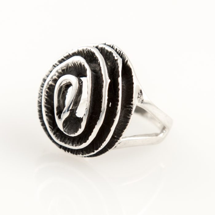 Majestic Swirl Cocktail Sterling Silver Ring