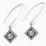 Lemoyne Star Quilt Jewelry Long Wire Earrings