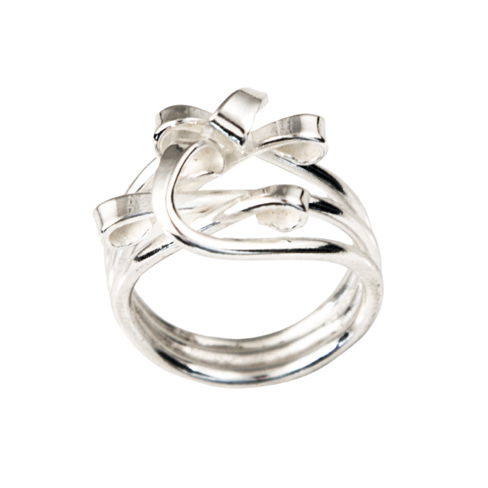 Siesta Silver Jewelry Tender Tendrils Bow Statement Ring R7012