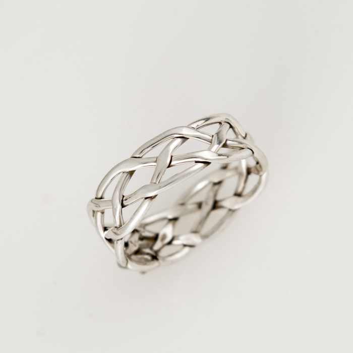 Thin Weave Sterling Silver Ring