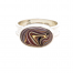 Fordite Corvette Paint Sterling Silver Ring 8A