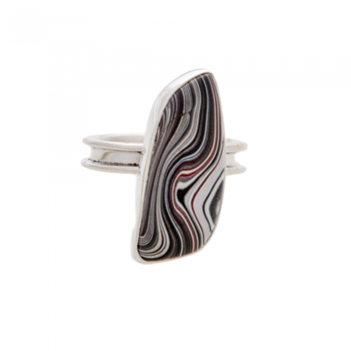 Fordite Sterling Silver Nickel Free Ring Detroit Agate Siesta Silver Jewelry