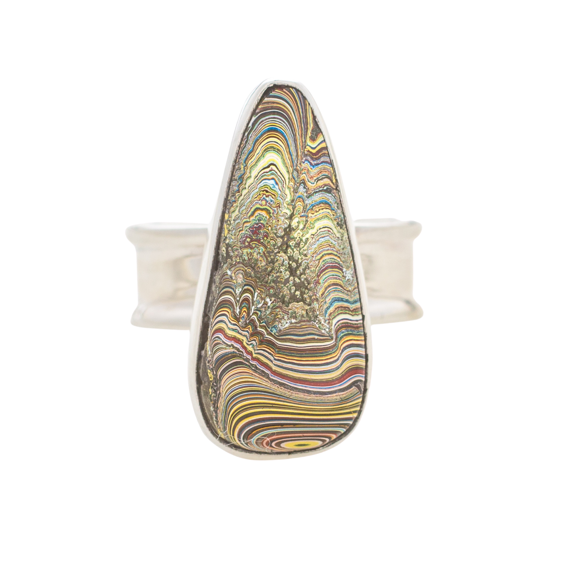 Fordite Vintage Ford Rouge Plant Paint Sterling Silver Nickel Free Ring Detroit Agate