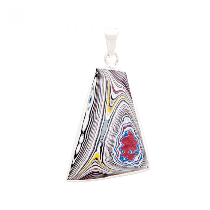 Fordite Sterling Silver Extra Extra Large Pendant Double Sided Nickel Free Detroit Agate Siesta Silver Jewelry