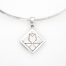 Tulip Quilt Jewelry Medium Pendant in Sterling Silver