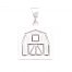 Quilt Barn Quilt Jewelry Medium Pendant in Sterling Silver Siesta Silver Jewelry