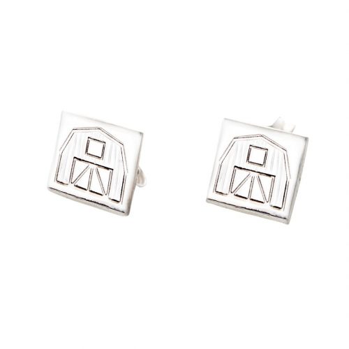 Quilt Barn Quilt Jewelry Post Earrings in Sterling Silver Siesta Silver Jewelry