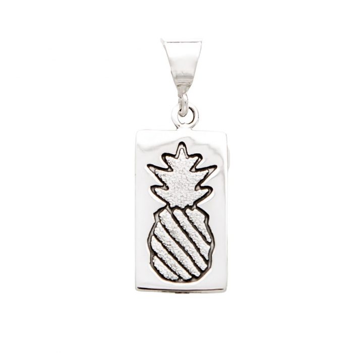 Crowned Pineapple Quilt Jewelry Charm Pendant in Sterling Silver Siesta Silver Jewelry