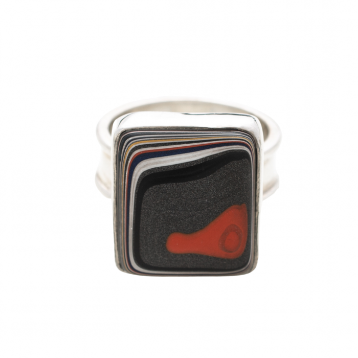 Fordite Jeep Paint Ring in Sterling Silver RJeep8E Siesta Silver Jewelry