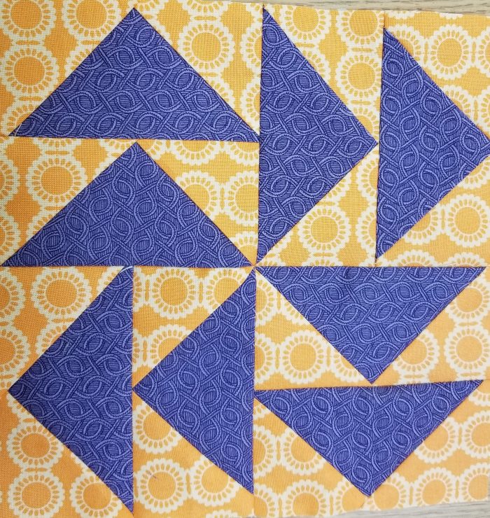 Dutchman's Puzzle Quilt Block in Fabric