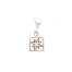 V Block Quilt Jewelry Charm in Sterling Silver