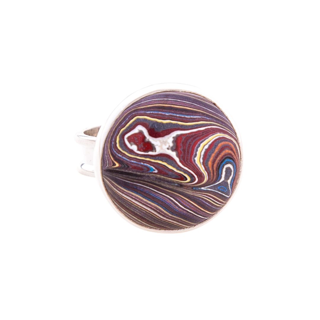 Fordite Corvette Paint Ring in Sterling Silver Siesta Silver Jewelry